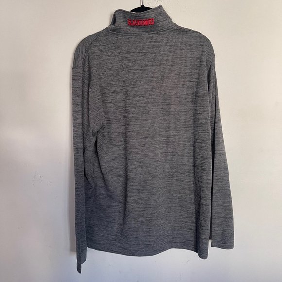 NHL Chicago Blackhawks Mens Pullover Small Gray 1/4 Quarter Zip Polyester NWT A3 - Picture 6 of 9